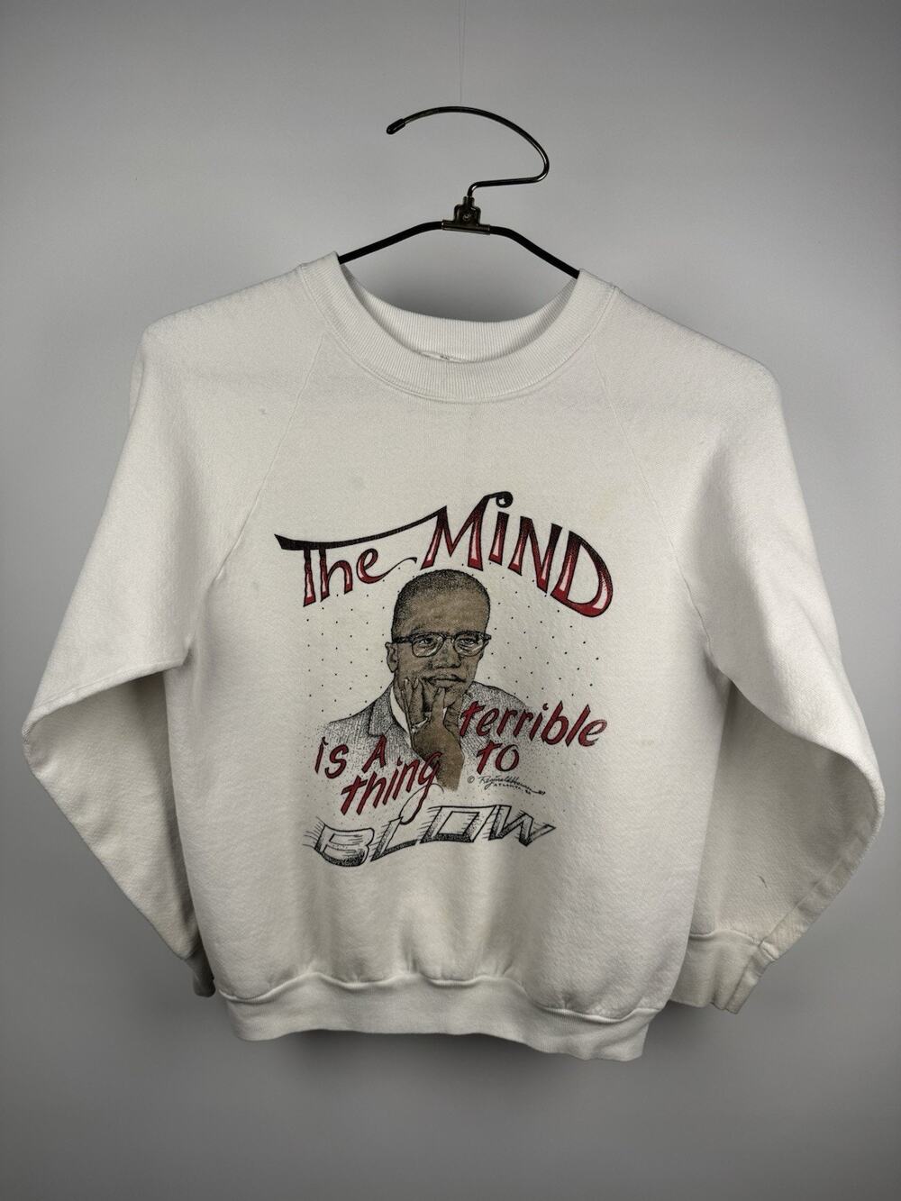 Vintage 1989 Malcolm X The Mind Is A Terrible Thing To Blow Sweatshirt Mens M